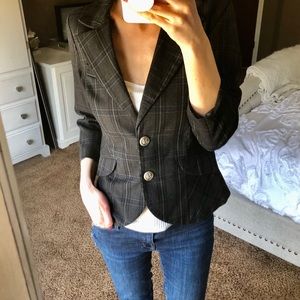Charlotte Russe Black plaid Blazer size S